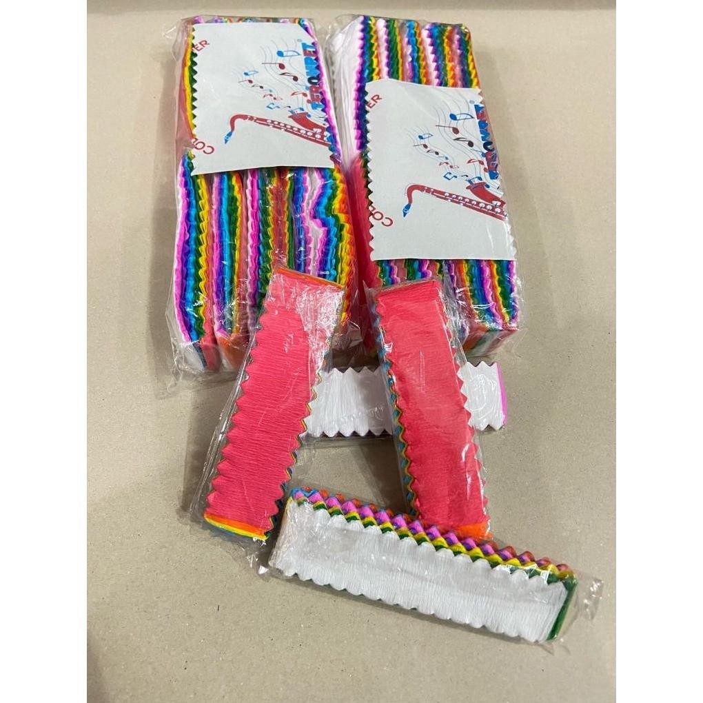 

Kertas Krep / Crape Paper Potongan Hiasan / Dekorasi (Pak)