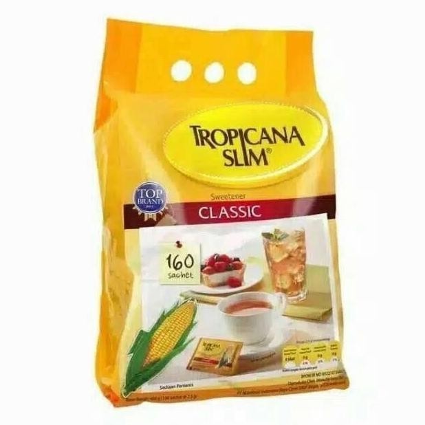 

READY STOCK SWEETENER CLASSIC TROPICANA SLIM 160 SCH X 2,5 GR !!!!!