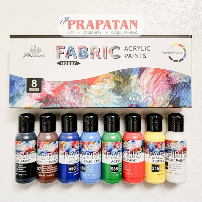 

PHOENIX FABRIC ACRYLIC PAINT 8X30ML CAT TEKSTIL