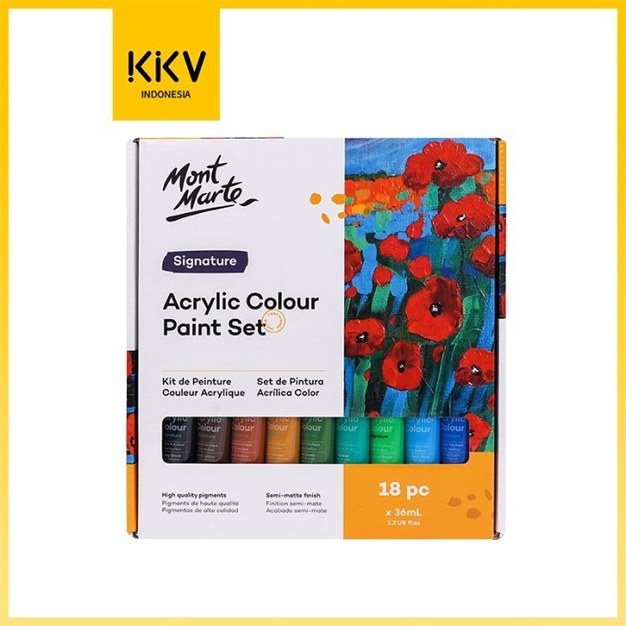 

KKV MONT MARTE ACRYLIC SET CAT AKRILIK 18 WARNA 36ML