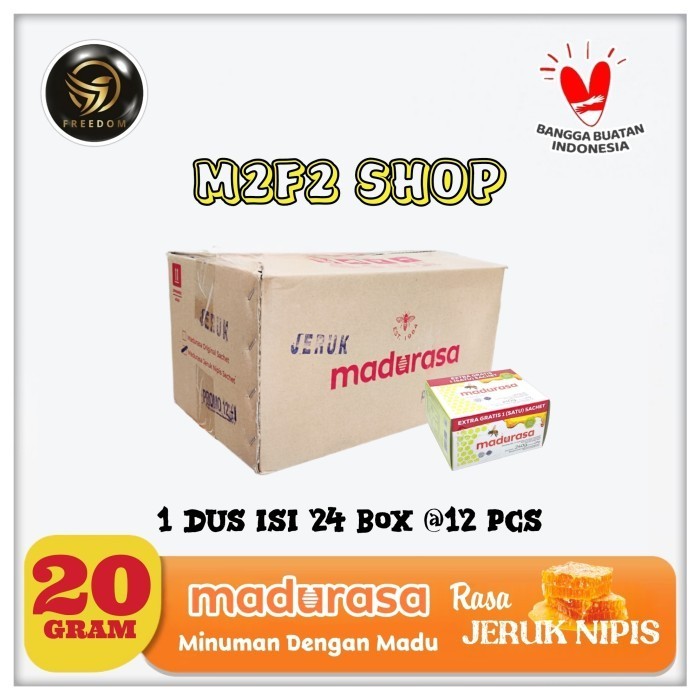 

Madurasa Minuman Madu Asli Rasa Jeruk Nipis Sachet - 300 gr (Karton)