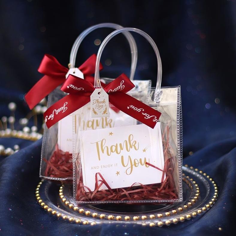 

SPECIAL (Grosir 10 Buah) Tas Mika Kancing Hampers Goodie Bag Premium lea