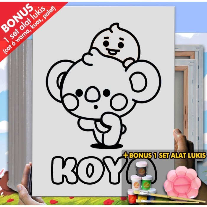 

KANVAS GAMBAR LUKIS BT21 KOYA MELUKIS ANAK BTS MEL1220