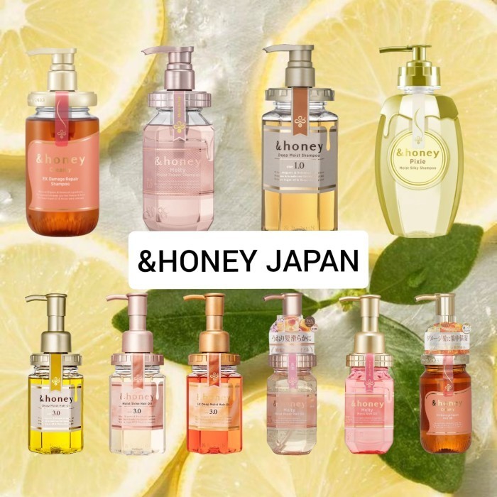 &HONEY HAIR OIL SHAMPOO REFILL BODY WASH JAPAN AND HONEY MELTY DAMAGE