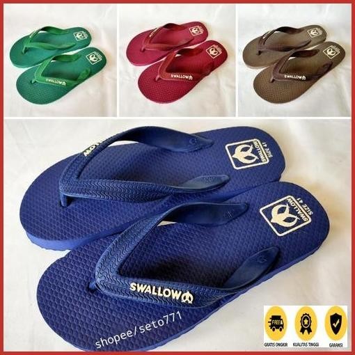 Promo Swallow Besar Legian 39 40 41 42 43 Sandal Japit Swallow Sendal Jepit Cowok Pria Karet Kuat Li