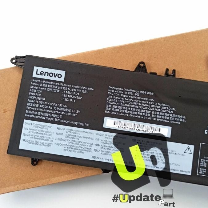 Baterai Lenovo Thinkpad T490S T495S T14S L18C3Pd1 L18M3Pd1 L18L3Pd1 Langsung Kirim