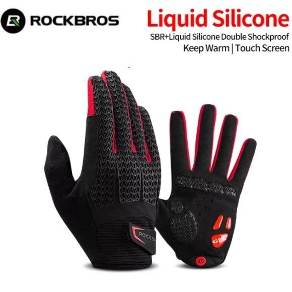 Sarung Tangan Sepeda Rockbros MTB Sepeda Lipat Roadbike Full Gel