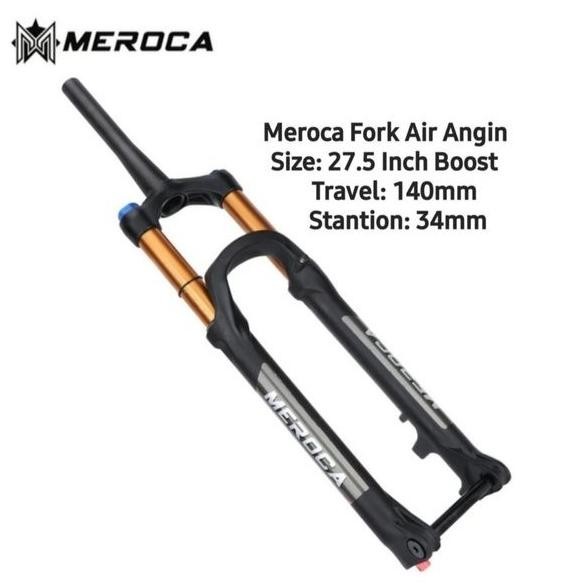 Premium Meroca Fork Air 27.5 Inch Boost TA Rebound Taper Fork Garpu Sepeda MTB Suspensi