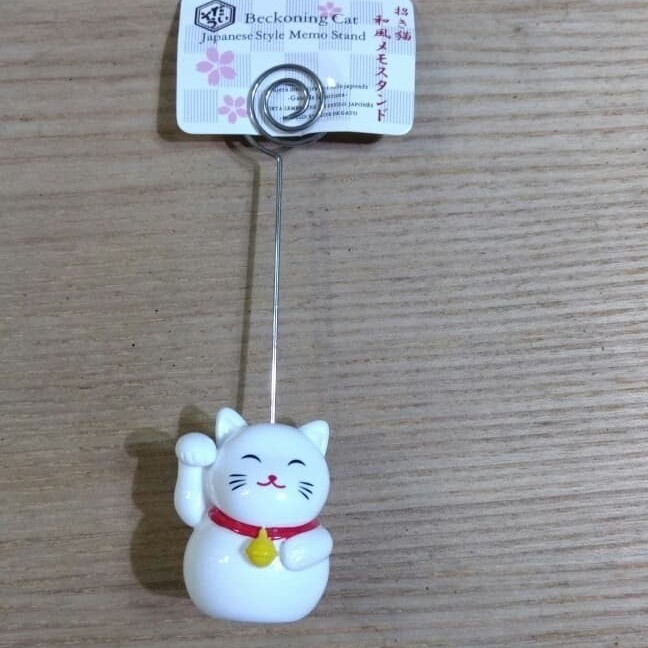 

DAISO memo stand memo clip penjepit memo kucing hoki maneki neko