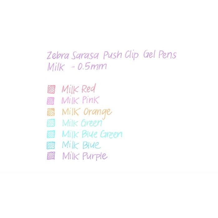 

Zebra Sarasa Milk Color Pen Set 8 Milk Colors Import