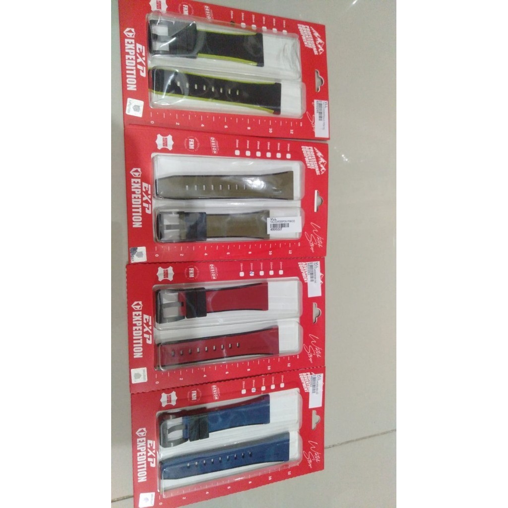TALI RUBBER JAM TANGAN EXPEDITION 6782 E6782 ORIGINAL ASLI
