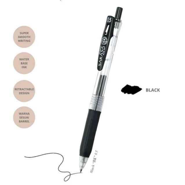 

Pen Sarasa 0.5 Hitam Isi 12 - Ballpen Zebra Sarasa Clip 1 Box/Lusin Import