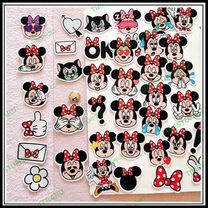 

DISKON TSB 25 PCS MICKY MINNIE MOUSE DISNEY KARTUN STICKER LUCU WATERPROF !!!!!!