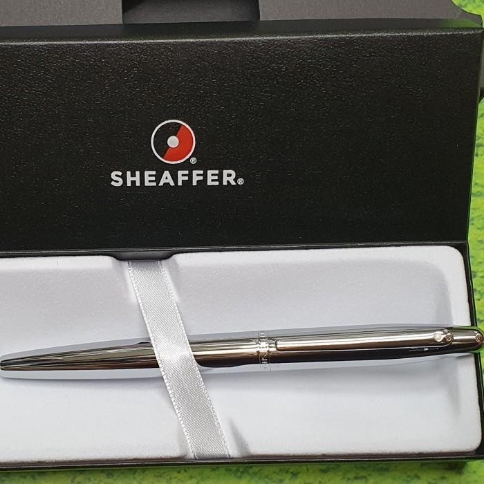 

Pulpen Sheaffer Original VFM Chrome Plated Rollerball Free Grafir Nama Import