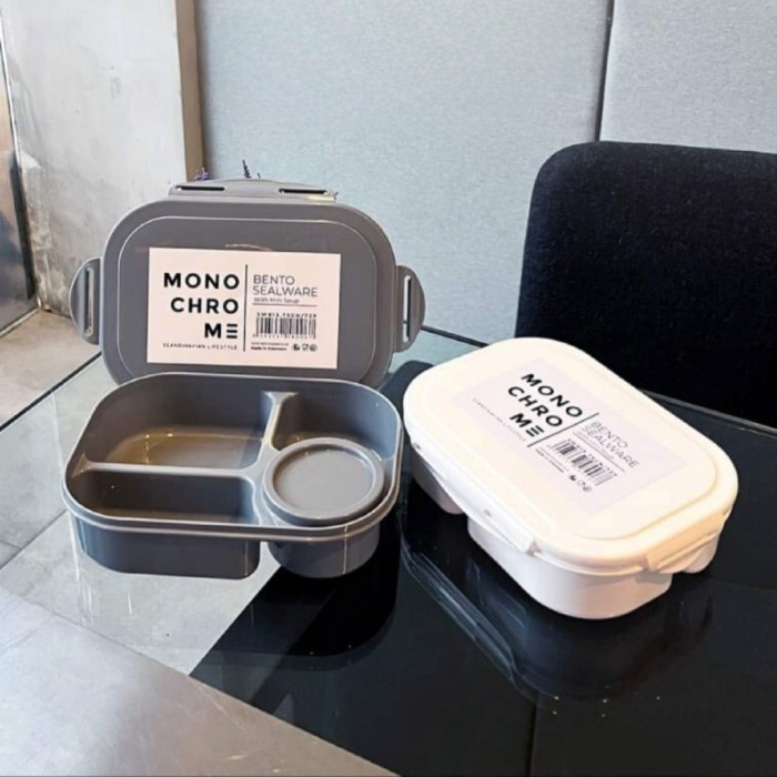 Technoplast Monochrome Bento Sealware / Kotak Bekal + Wadah Sop Mini
