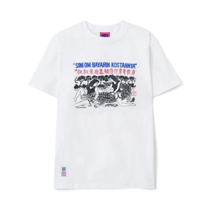 Diskon Kaos Kamengski X Seni Kanji Buaya Short T-Shirt Pria Wanita