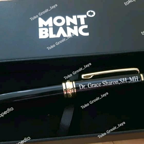 

Pulpen Mont B Misterstuk Black Gold Gratis Ukir Nama sendiri/Logo Import