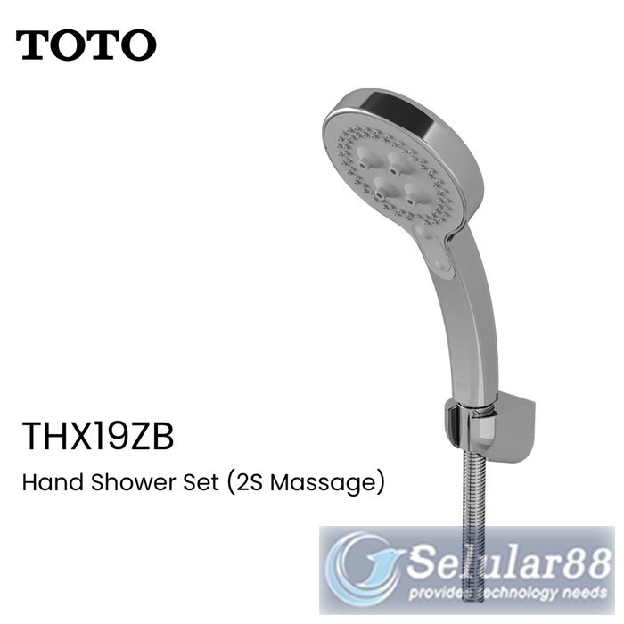 Toto THX19ZB Hand Shower 2s Massage Set Selang Pancuran Air Mandi ORI