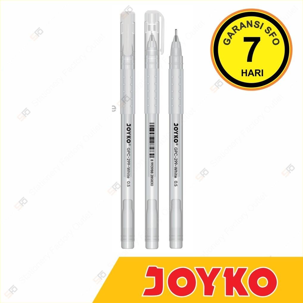 

Pen Gel Warna Putih Joyko Gp-299 - Pulpen Premium Color White 0.5 Mm
