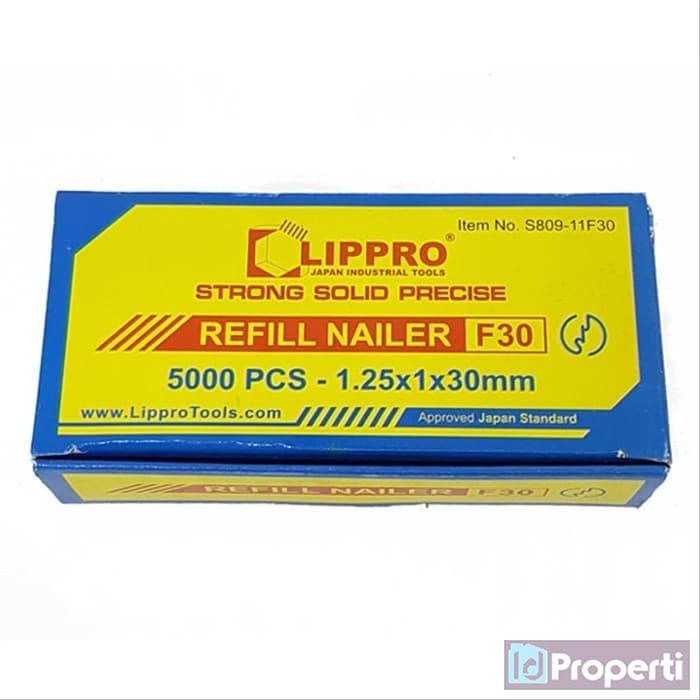 

Lippro F30 Refill Nailer 30mm 5000pcs Isi Paku Tembak Staples Lurus