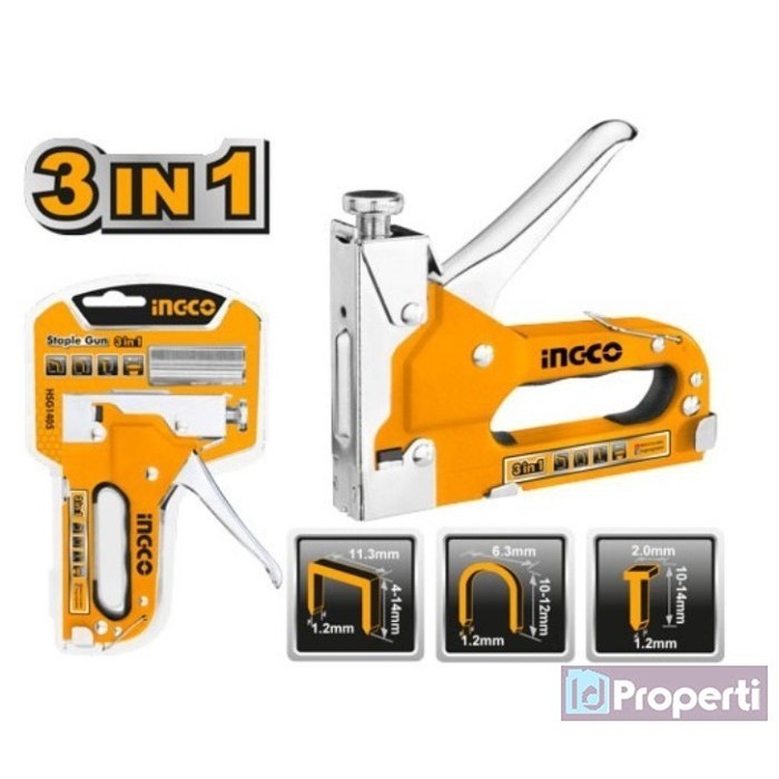 

Ingco HSG1405 Staple Gun 3in1 Staples Paku Tembak Stapler Jok Hekter