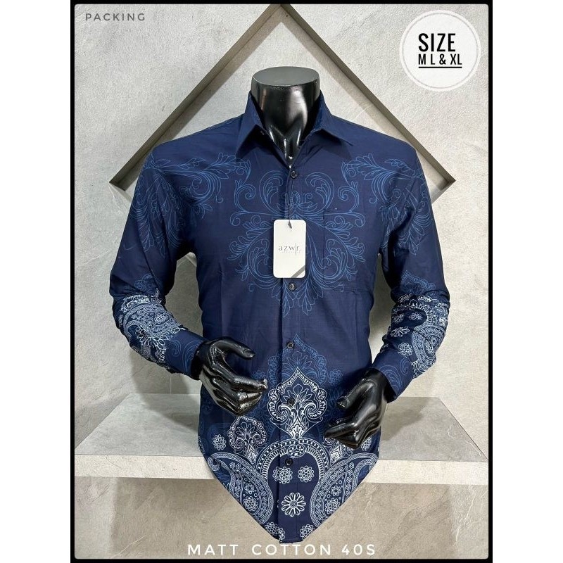 Batik Pria // BATIK PRIA SLIMFIT LENGAN PANJANG ORIGINAL AZWR QUALITAS PREMIUM