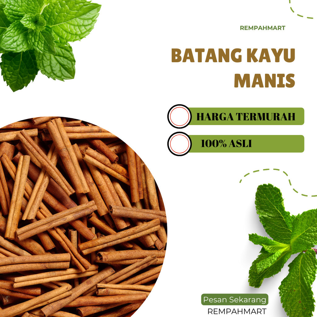 

50g 100g Kayu Manis Wangi Rempah Masak / Kayu Manis Cinnamon Stick