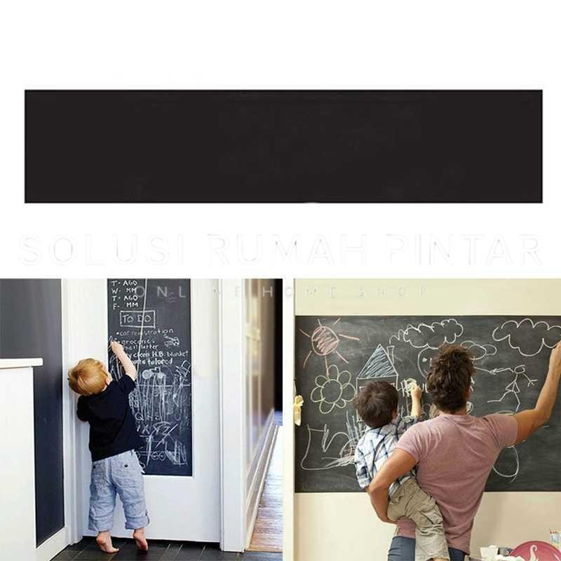 

Stiker Dinding Papan Tulis Kapur 200x45cm - C&B Office Chalkboard Wall Sticker Flexible Blackboard
