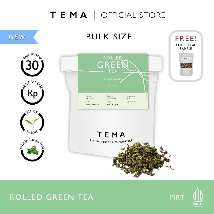

TEMA Tea Loose Leaf Large Pouch - Rolled Green Tea