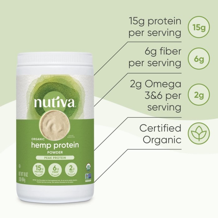 

Nutiva Hemp Protein Organic Superfood Plant Protein NonGMO Vegan Murah