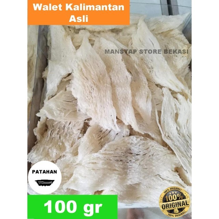 

Sarang Burung Walet Kalimantan Patahan Besar Kualitas 100 Gr