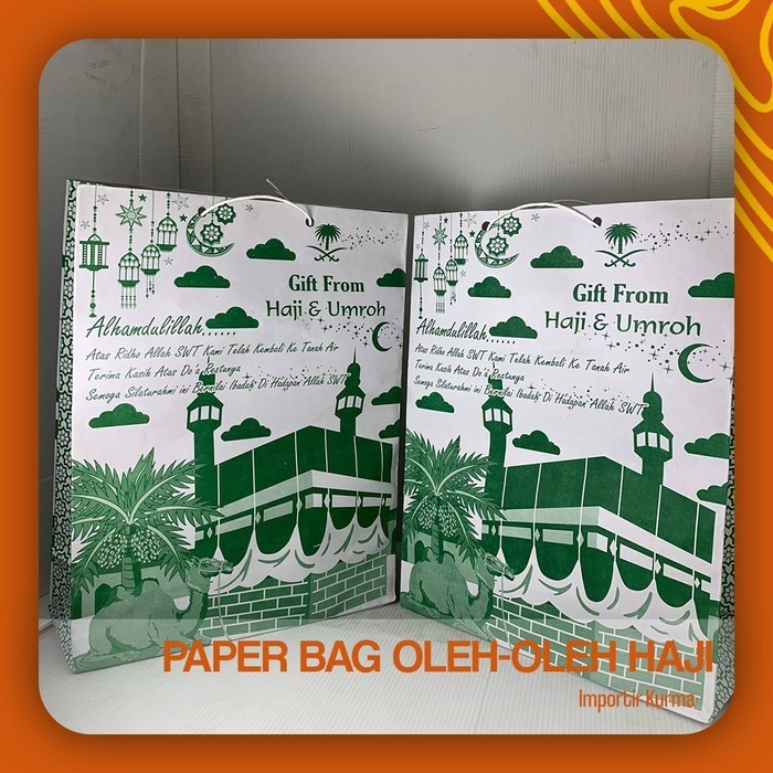 

((((()paling dicari] TAS OLEH OLEH HAJI UMROH PAPERBAG MURAH KERTAS TEBAL PREMIUM 1pcs