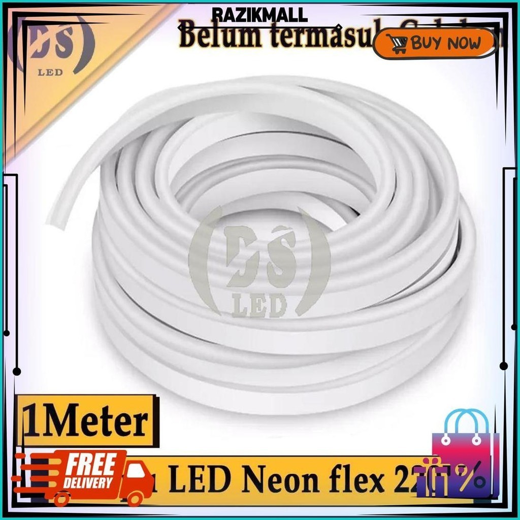 Lampu Led Neon 220Volt 1Meter / Lampu Plafon Hiasan Kamar / Lampu Led Neon Flex Selang 1Meter 220V G