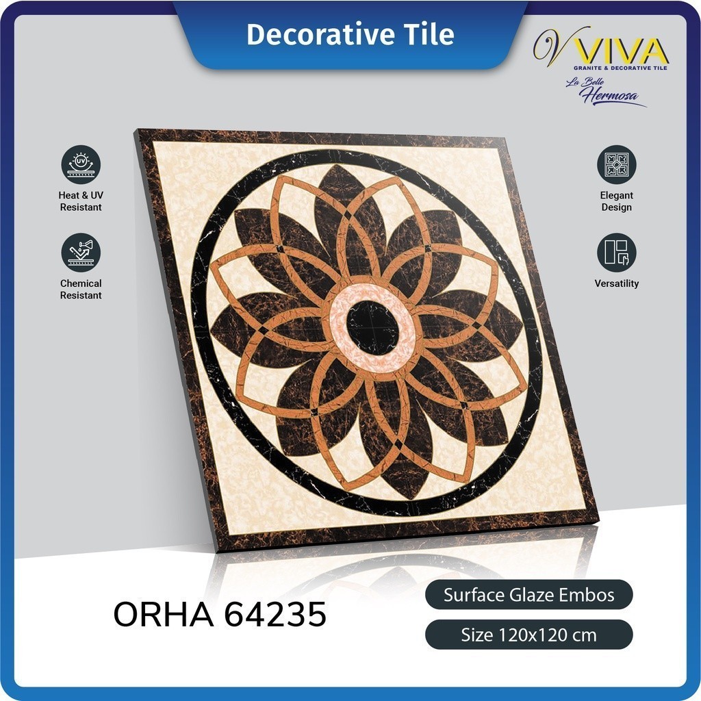 BDA Granite Tile 120x120 Keramik Granit Pola Dekorasi Interior Mewah 64235