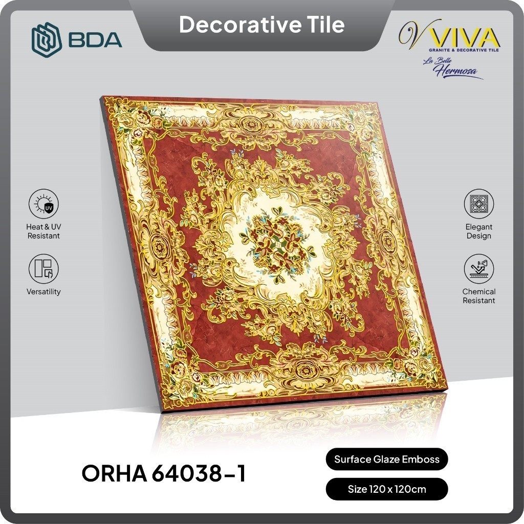 BDA Granite Tile Granit Pola Granit Dekorasi 120x120 64038