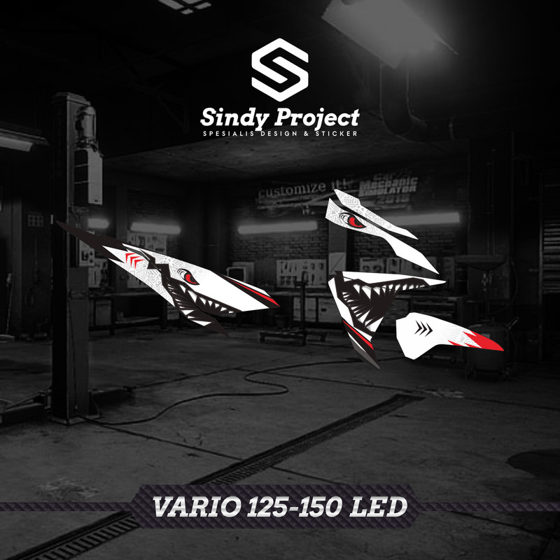 Striping Sticker Stiker Motor VARIO 125-150 LED OLD LAMA kode 004