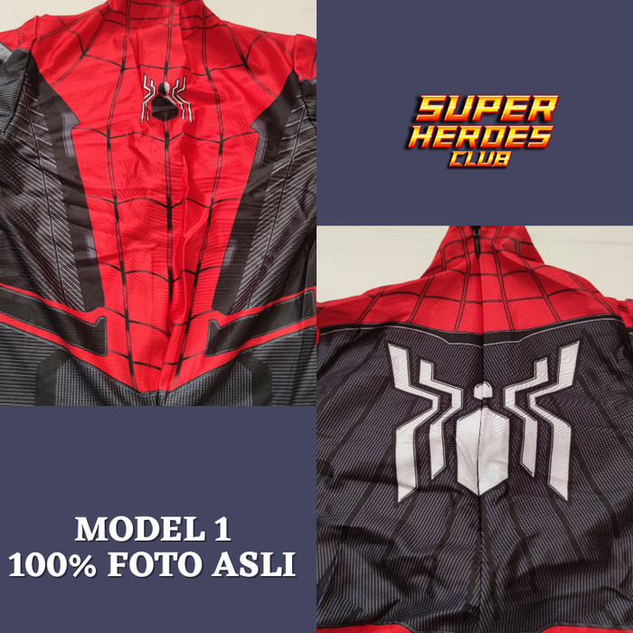 Terbaru Kostum Superhero Anak Spiderman Baju Costume Cosplay Spider Impor