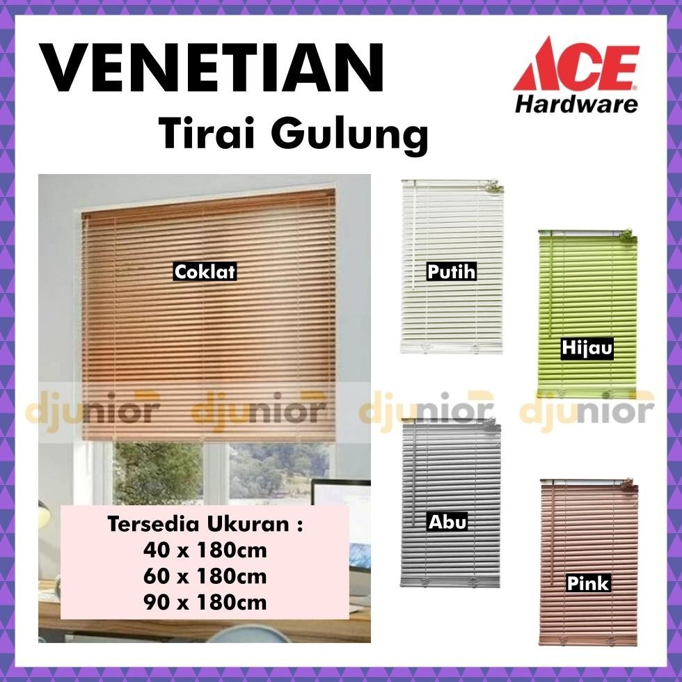 [PROMO] ACE FORHOM TIRAI GULUNG LIPAT JENDELA / ROLLER BLIND VENETIAN BLINDS GORDEN 40x180 60x180 90