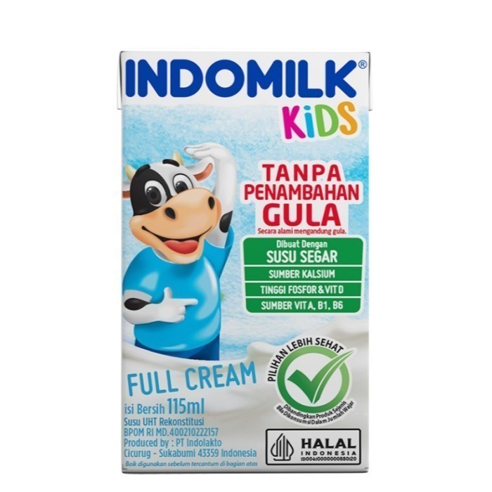 

INDOMILK Kids Susu UHT Full Cream Tanpa Tambahan Gula 115 ml