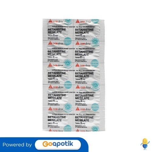 BETAHISTINE MESILATE OGB DEXA MEDICA 6 MG STRIP 10 TABLET / VERTIGO