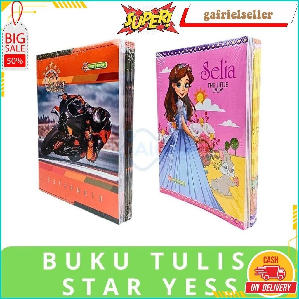 

(PER PACK ISI 10) BUKU TULIS 38 LEMBAR YOU BY KIKY TERLARIS