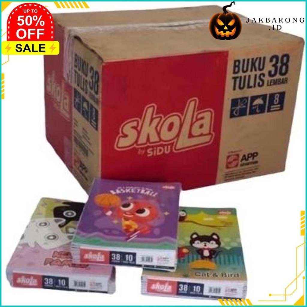 

BUKU TULIS SKOLA BY SINAR DUNIA 38 LEMBAR SINAR DUNIA PER PACK ISI 10 PCS TERLARIS