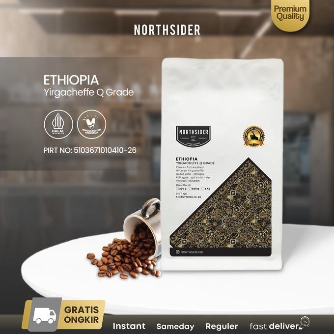 

Northsider Kopi Arabika Ethiopia Yirgacheffe Q Grade Fully-Washed 500G