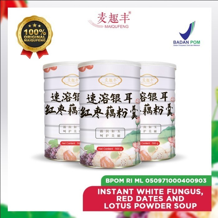

Oufen Lotus Root Powder Maiqufeng Bpom Ri - White Fungus