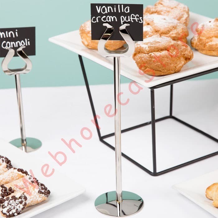 

Table Number Menu Stand Card Holder 25Cm Stainless / Tiang Nomor Meja