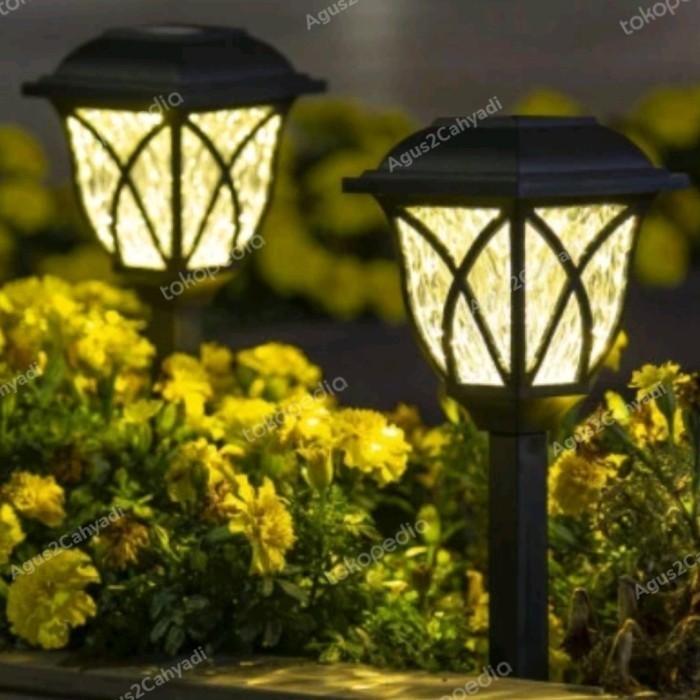 ,,,,,,,] Lampu taman tenaga surya lampu taman tancap solar light tenaga surya