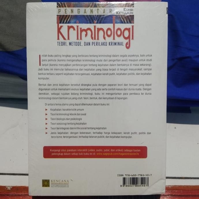 [New] Pengantar Kriminologi Teori Metode Dan Perilaku Kriminal Frank Hagan
