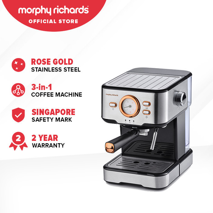 Ready Grosir Morphy Richards 20 Pump 3-in-1 Espresso Coffee Machine 172EM1