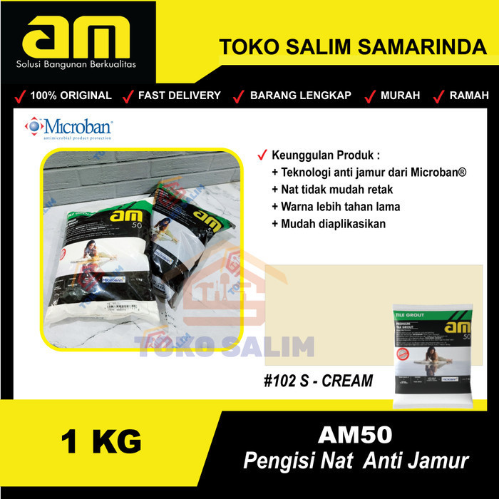 ------] Pengisi Nat Anti Jamur AM50 AM 50 / Semen Warna - #102S Cream