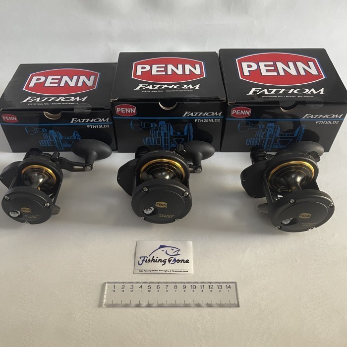 Penn FATHOM Lever Drag 2 Speed Reel OH Overhead Jigging - Handle Kanan